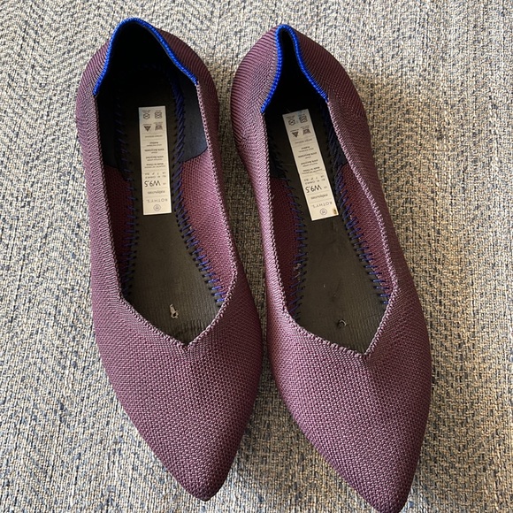 Rothy's The Point Ballet Flats Women’s Deep Purple Textile Size: 9.5 - Picture 7 of 16